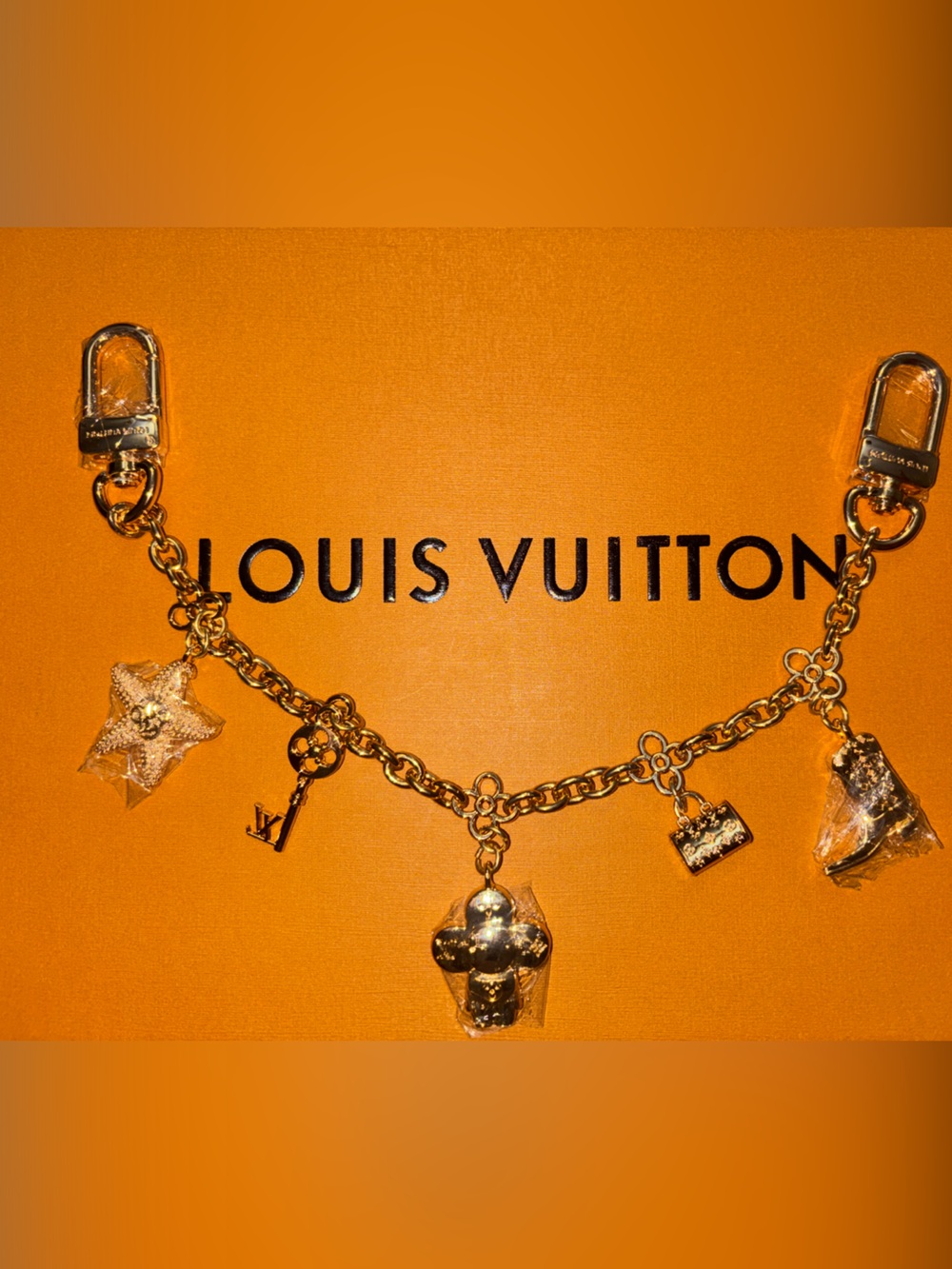 LV Gold Purse Charm Chain